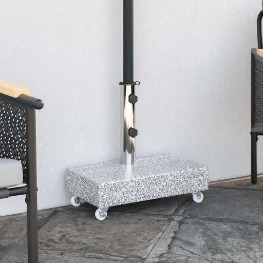 Base de Sombrilla Granito Gris Claro 45x25x8,3 cm