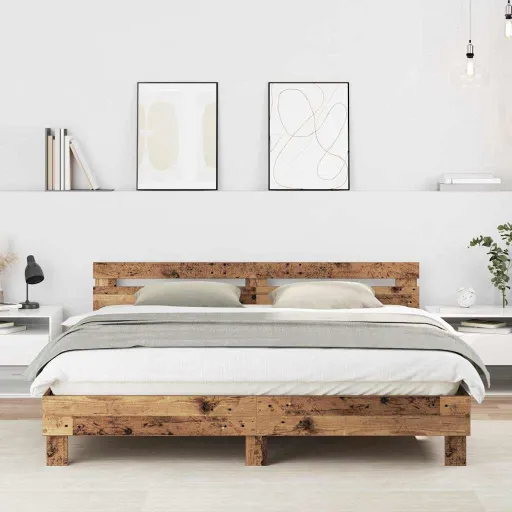 Marco de Cama Madera Vieja 180 x 200 cm Madera Contrachapada