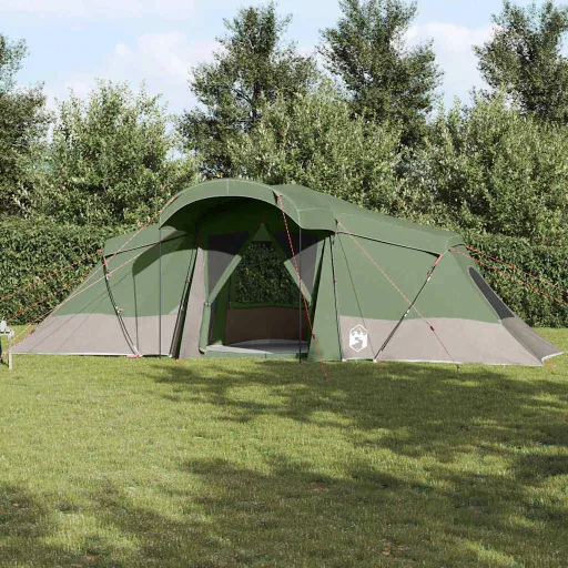 Tienda Familiar Con Techo Verde y Gris 721 x 335 x 212 cm