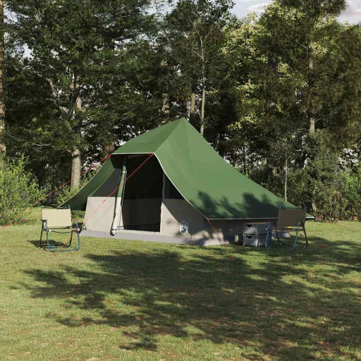 Carpa Tipi Con Techo Verde 364 x 281 x 257 cm Tafetán