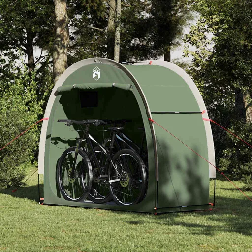 Tienda Para Guardar Bicicletas Verde 210 x 90 x 174 cm