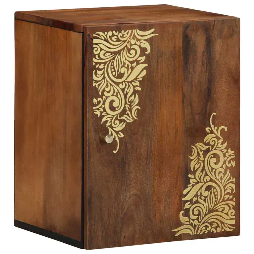 Armario de Pared Con Almacenamiento Marrón Miel 38 x 33 x 48 cm
