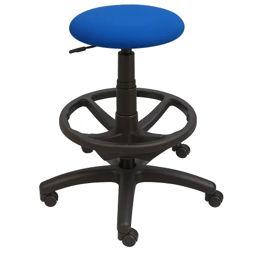Banco Alto de Trabajo Con Ruedas y Reposapiés Multis Big Stool