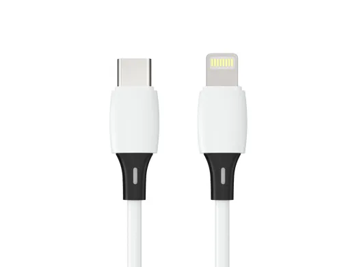 Cable Usb-c a Apple Lightning q-Connect Pvc Longitud 2m Blanco