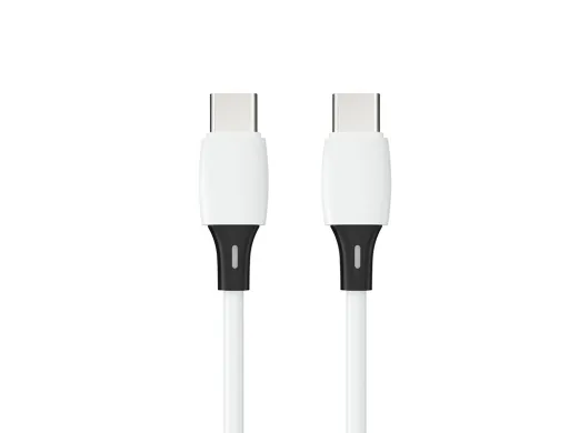 Cable Usb-c a Usb-c q-Connect Pvc Longitud 1m Blanco