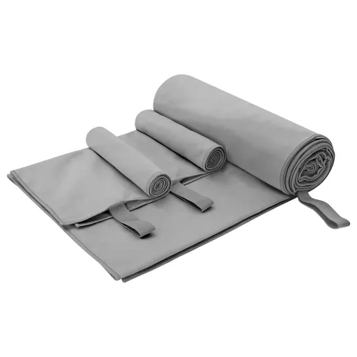 Set de Toallas de Deportes   Gris Oscuro (3 pcs)