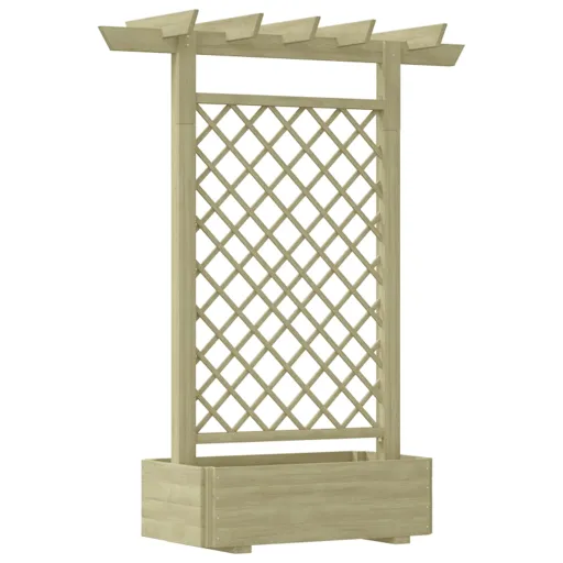 Pérgola Con Jardinera de Madera 162x56x204 cm