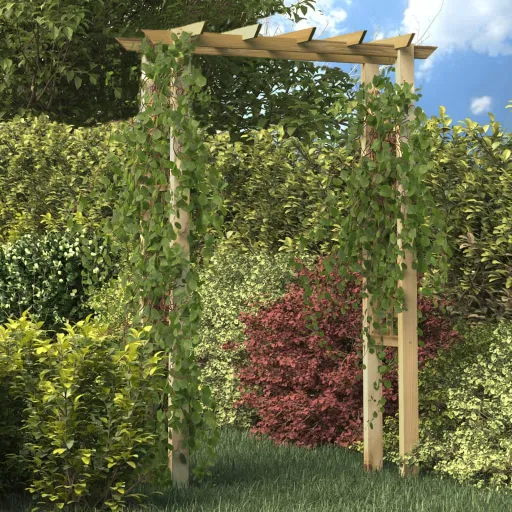 Pérgola/Arco de Rosas Madera Impregnada 150x60x204 cm