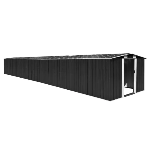 Cobertizo de Jardín Acero Galvanizado Antracita 257x990x181 cm