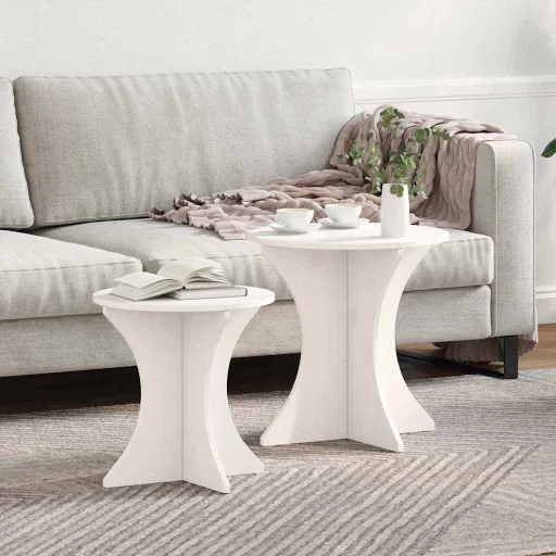 Mesa de Café   Madera Maciza de Pino (2 pcs)