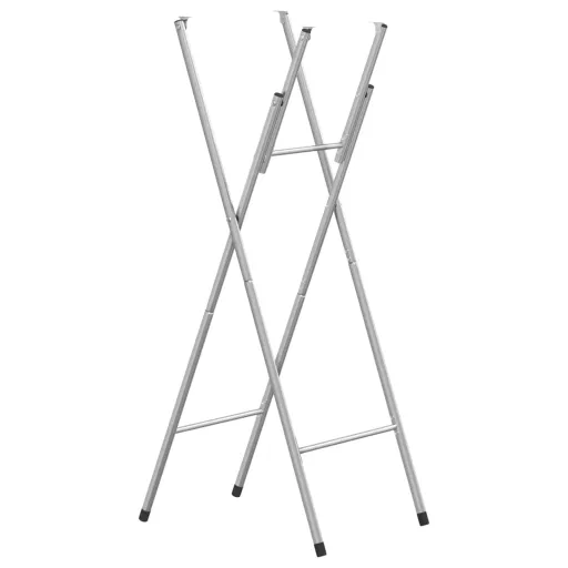 Patas de Mesa Plegables Acero Galvanizado Plata 45x53x108 cm