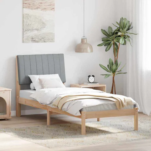 Estructura de Cama Marrón 75 x 190 cm Madera de Pino Macizo