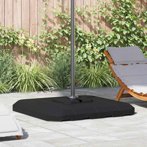 Base Para Paraguas de Brazo Oscilante Negro 98 x 98 x 98 cm