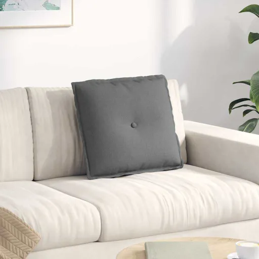 Cojín de Espalda Gris Oscuro 50 x 19 x 45 cm Tela