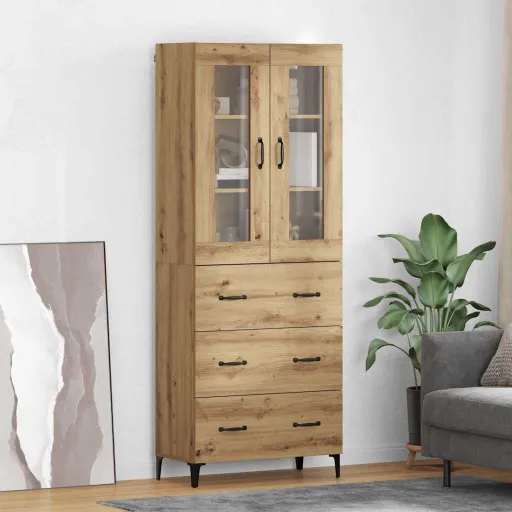 Alacena Roble Artesanal 69,5 x 34 x 180 cm Madera Contrachapada