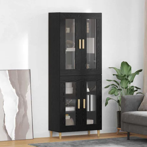 Aparador Alto Roble Negro 69,5 x 34 x 180 cm