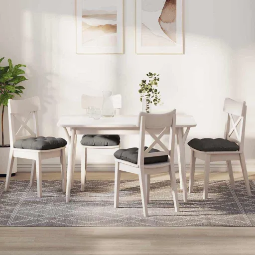 Cojines Para Asiento   Gris Claro 40 x 40 cm Tela de Pana (4 pcs)