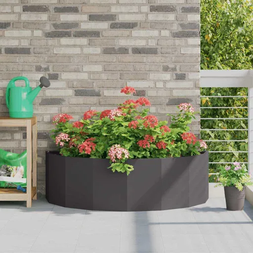 Jardinera Negro 120 x 60 x 35 cm Acero