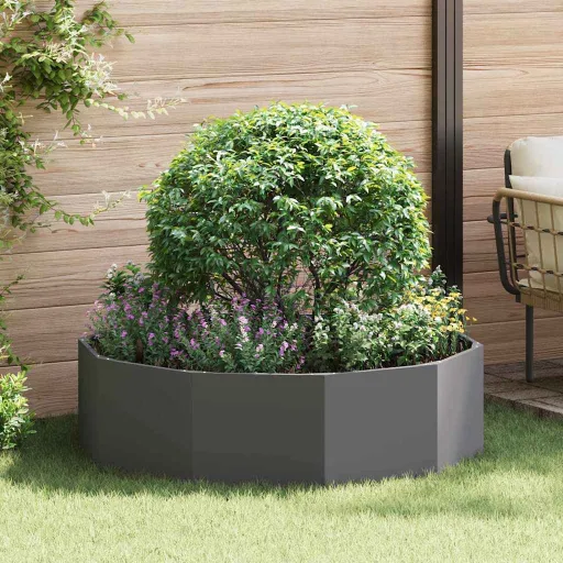 Jardinera Negro 120 x 120 x 35 cm Acero