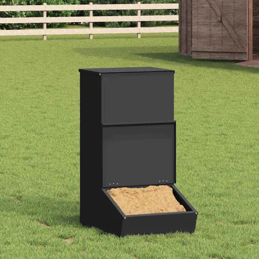 Comedero Para Cerdo Negro 55 x 38 x 76 cm