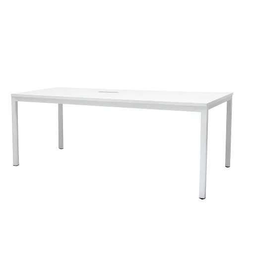 Mesa de Reuniones Riva 2000x1000 mm Blanca / Blanca