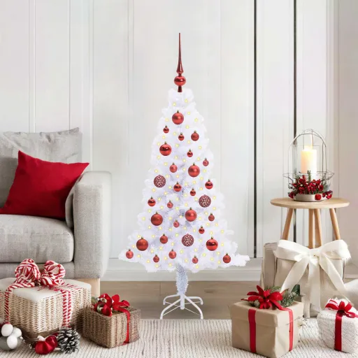 Árbol de Navidad Artificial Con 150 LED 120 cm PVC y Acero