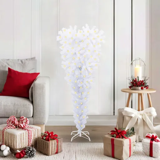 Árbol de Navidad Artificial Con 150 LED 120 cm PVC y Acero