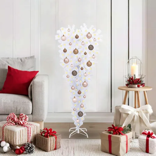 Árbol de Navidad Artificial Con 150 LED 120 cm PVC y Acero