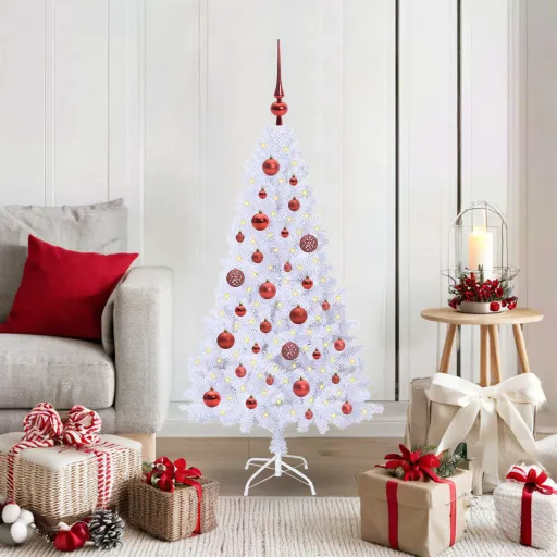 Árbol de Navidad Artificial Con 150 LED 120 cm PVC y Acero