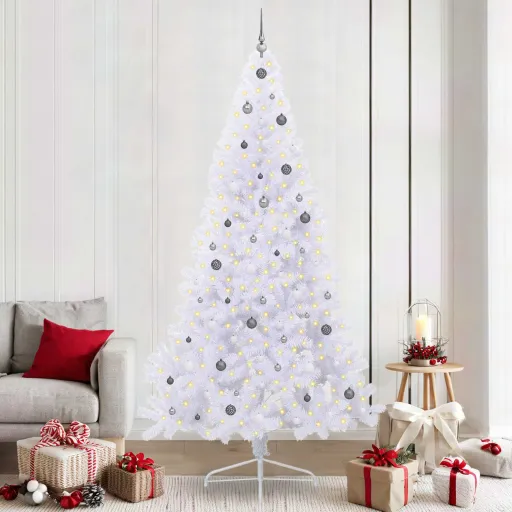 Árbol de Navidad Artificial Con 300 LED 240 cm PVC y Acero