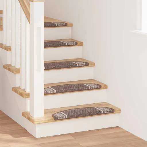 Alfombras Autoadhesivas Para Escaleras   Marrón (15 pcs)