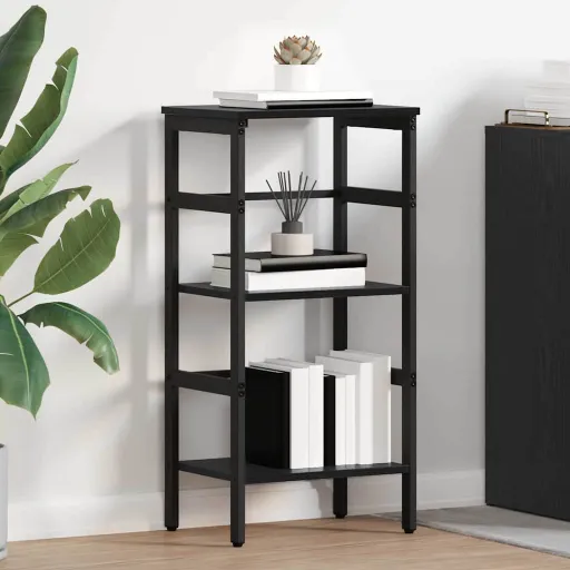 Estante de Libros Roble Negro 40 x 29,5 x 81 cm