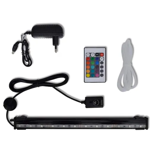 Lámpara Sumergible LED de Burbujas Para Acuario RGB 32 cm