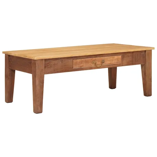 Mesa de Café Marrón 110 x 55 x 40 cm Madera de Mango Maciza