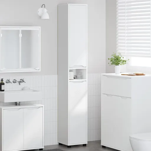 Gabinete de Baño Manual 30,5 x 30 x 195 cm Madera Contrachapada