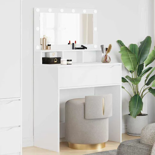 Mesas de Tocador de Dormitorio Con Cajón 80 x 39,6 x 135 cm