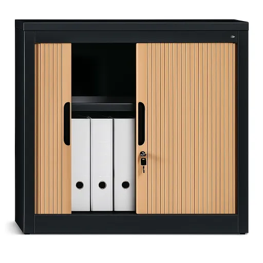 Armario Con Persiana Negro/Faia 800x1200x420 mm 