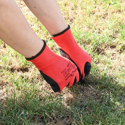 Guantes de Trabajo   Rojo y Negro 7 / S (12 pcs)