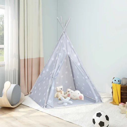 Tienda Tipi Para Niños Con Bolsa Poliéster Gris 115x115x160 cm