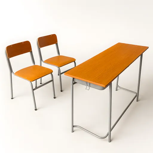 Pack Mesa Escolar MDF 1100x400x750mm + Silla - Riva