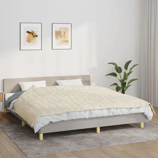 Manta Con Peso Tela Color Crema Claro 155x220 cm 7 kg