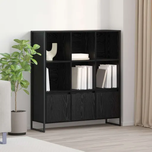 Estantería Para Libros   Roble Negro 99,5 x 30 x 108 cm (2 pcs)