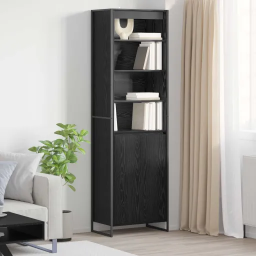 Gabinetes Altos   Roble Negro 60 x 36 x 200 cm (2 pcs)