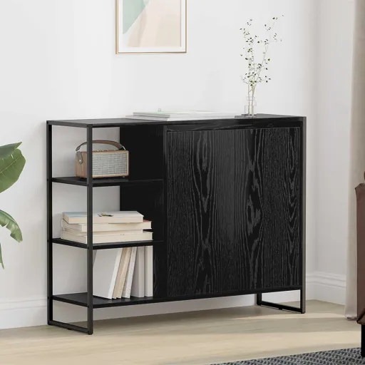 Armario Auxiliar Roble Negro 96.5 x 30 x 75 cm