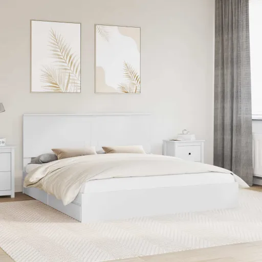 Cama Con Almacenamiento 200 x 200 cm Madera de Ingeniería