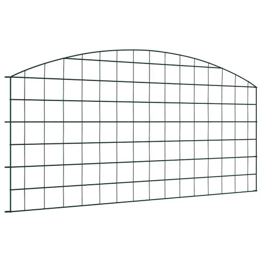 Juego de Cercas Para Estanque   Verde 100 x 50 cm Acero (5 pcs)