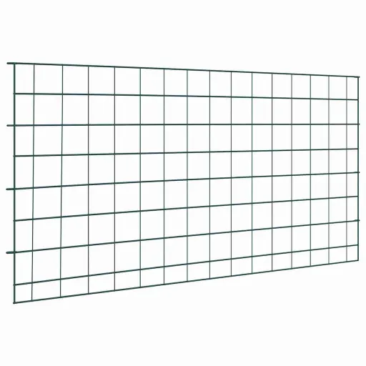Juego de Cercas Para Estanque   Verde 100 x 50 cm Acero (5 pcs)