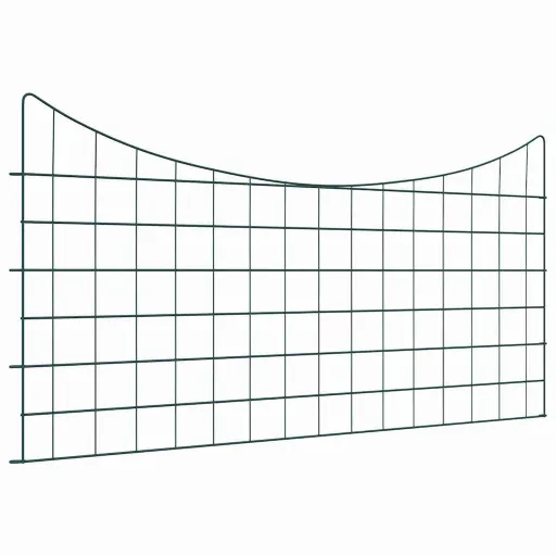 Juego de Cercas Para Estanque   Verde 100 x 50 cm Acero (5 pcs)