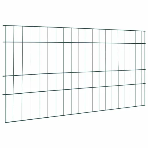 Juego de Cercas Para Estanque   Verde 100 x 50 cm Acero (5 pcs)