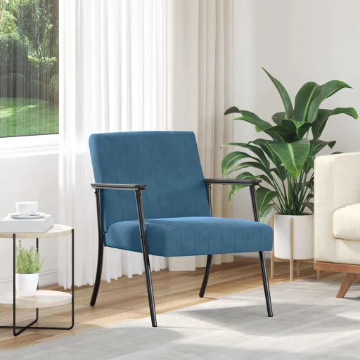 Sillón Azul 59 x 75 x 78 cm Terciopelo